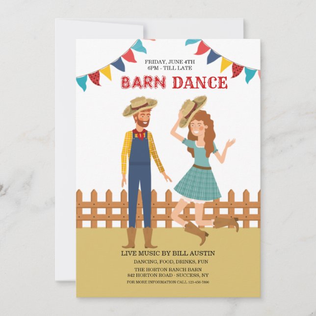 Barn Dance Invitation (Front)