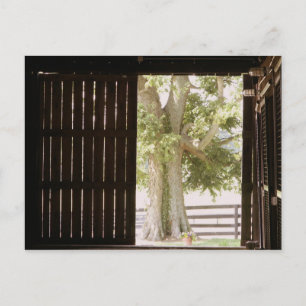 Barn door postcard