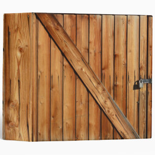 Barn Door Rustic Wood 3 Ring Binder