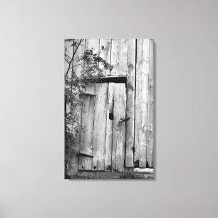 Barn Door with Tree Canvas Print