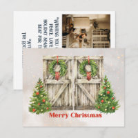 Barn Doors Photo Christmas Card