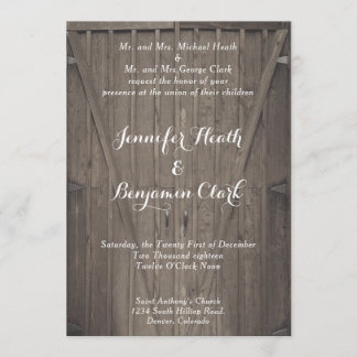 Barn Doors Wedding Invitation