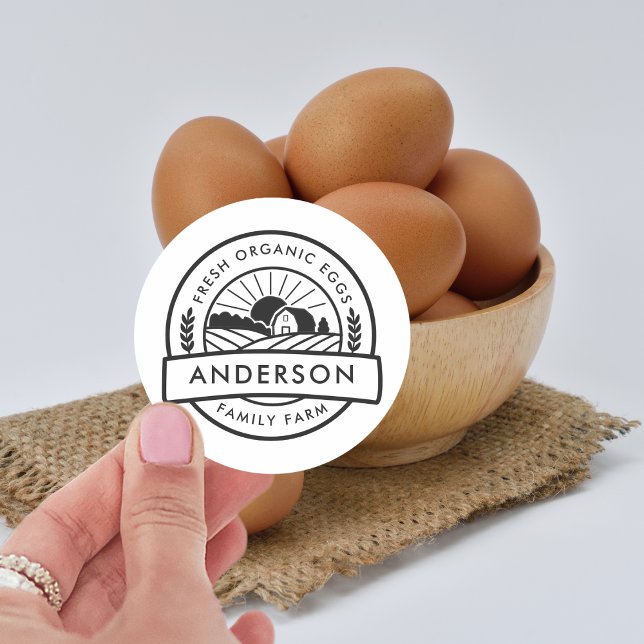 Barn Family Farm Farmer Round Decorative Classic Round Sticker (Barn Family Farm Farmer Round Decorative Classic Round Sticker)