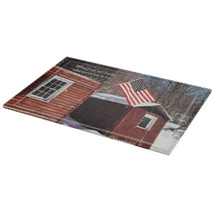 Barn Flag Patriotic Reminders All Around Cutting Board