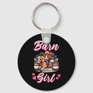 Barn Girl I Equestrian Pony Horse Fan Keychain