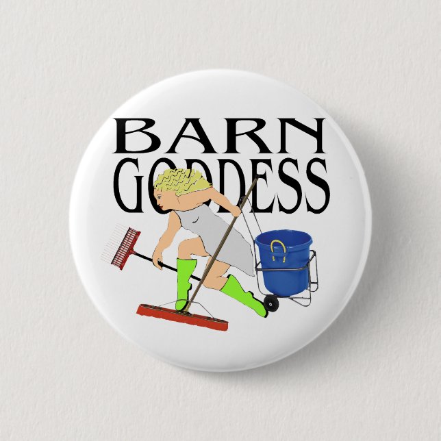 Barn Goddess 2 Inch Round Button (Front)