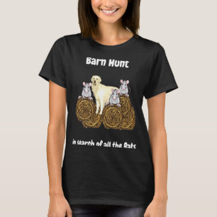 Barn Hunt  in search rats with English Cream Golde T-Shirt