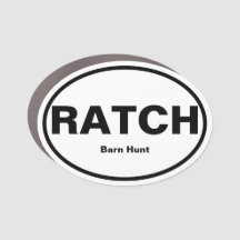 Barn Hunt Titre aimant de voiture - RATCH Rat Cham