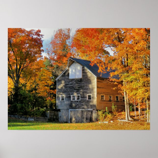 Barn in Autumn Poster (Front)