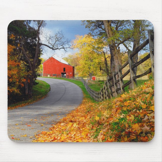 Barn in Fall Mouse Pad (Front)
