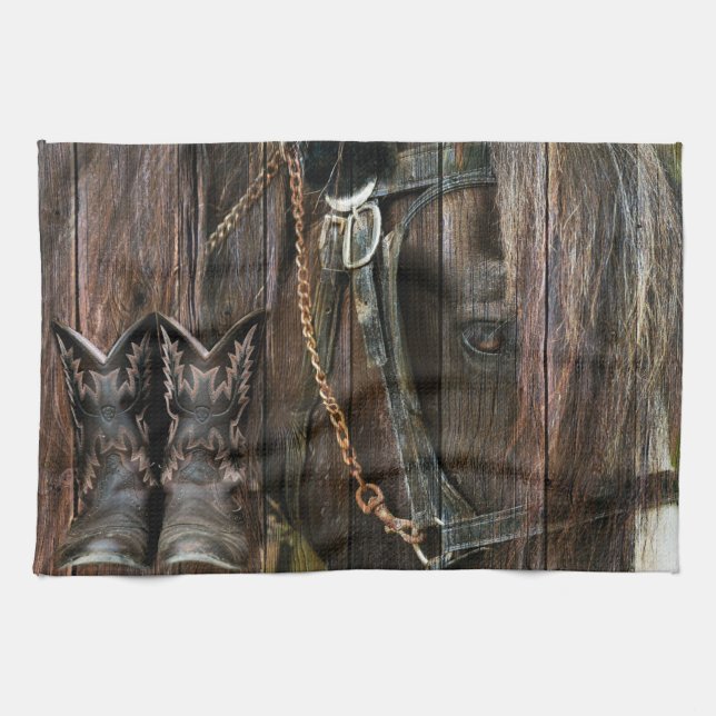 Barn In God We Trust Kitchen Towel (Horizontal)