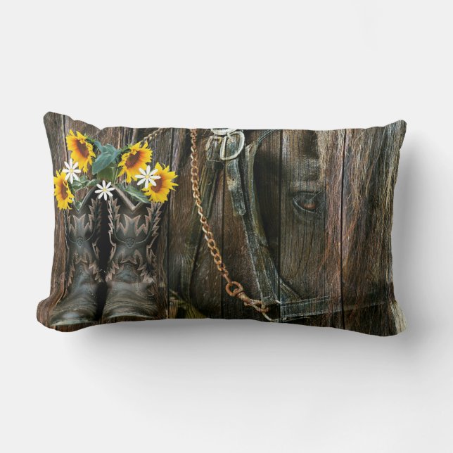 Barn In God We Trust Lumbar Pillow (Front)