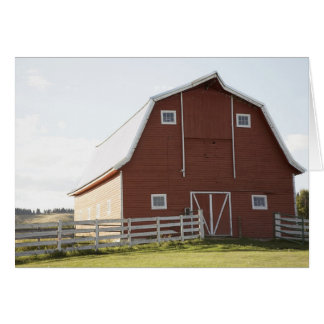 Barn in rural landscape