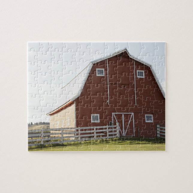 Barn in rural landscape jigsaw puzzle (Horizontal)