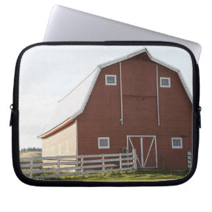 Barn in rural landscape laptop sleeve