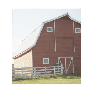 Barn in rural landscape notepad