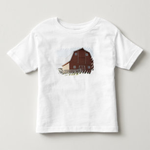 Barn in rural landscape toddler t-shirt