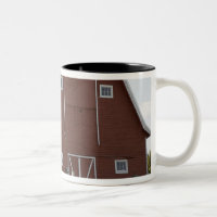 Barn in rural landscape