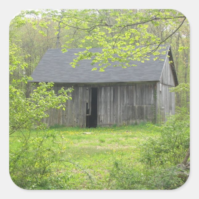 Barn In Spring Sticker (Front)
