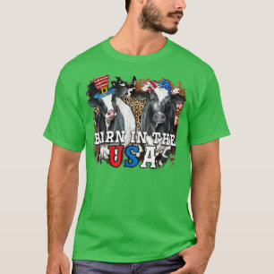 Barn In The USA Western Heifer Cow American Cows F T-Shirt