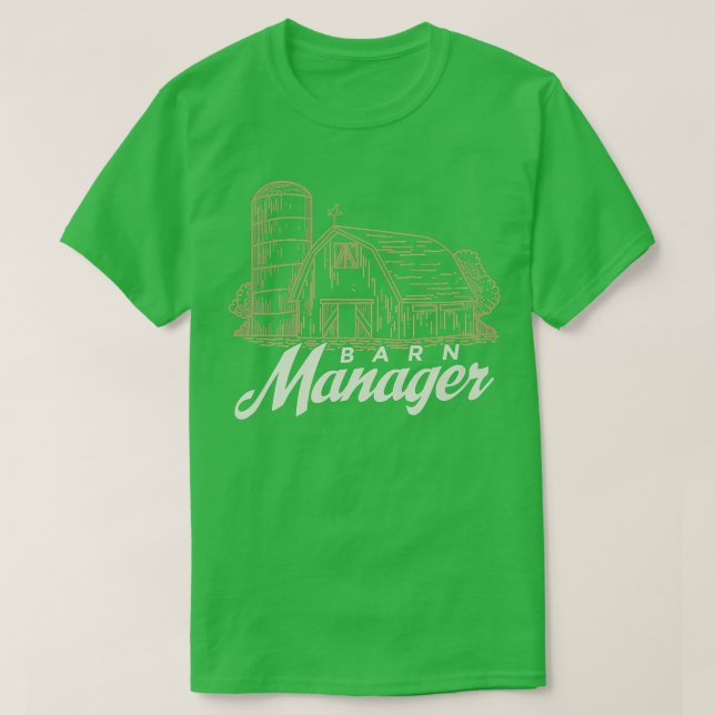 Barn Manager Artwork For A Farmer  T-Shirt (Design Front)
