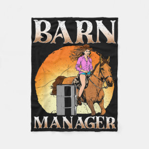 Barn Manager I Equestrian Pony Horse Fan  Fleece Blanket