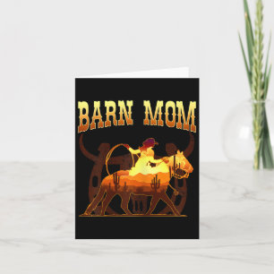 Barn Mom I Equestrian Horse Fan Card