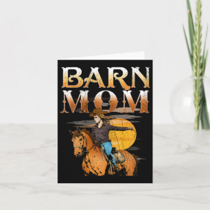 Barn Mom I Equestrian Pony Horse Fan Card