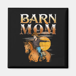 Barn Mom I Equestrian Pony Horse Fan Magnet