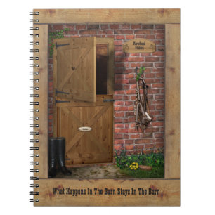 Barn Notebook with customizable text
