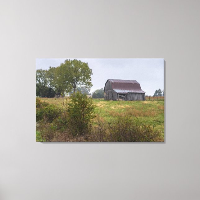 Barn On A Hill Canvas Print (Front)