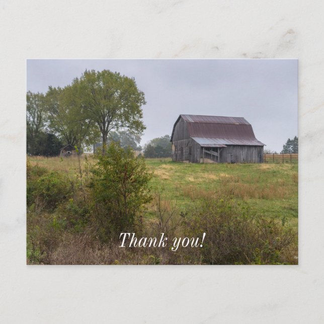 Barn On A Hill Postcard (Front)