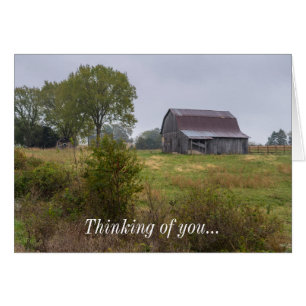 Barn On A Hill Thinking Of You Card