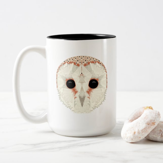 Barn Owl 15oz. Mug Black (With Donut)
