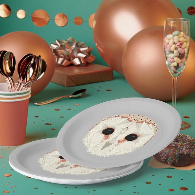 Barn Owl 9" Paper Plates (Multi)