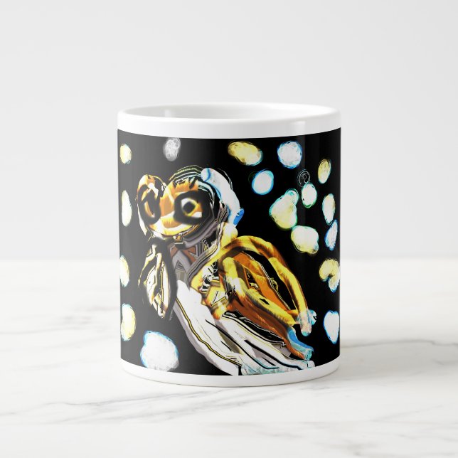Barn owl  art  large coffee mug (Front)