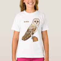 Barn owl bird cartoon illustration