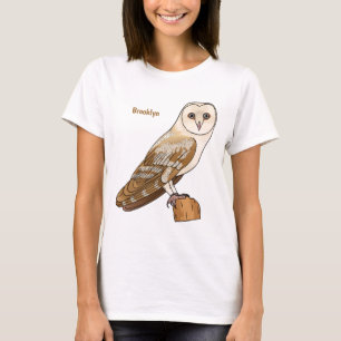 Barn owl bird cartoon illustration T-Shirt