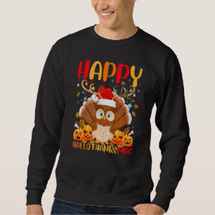 Barn Owl Bird  Happy Barn Owl Hellothanksmas Sweatshirt