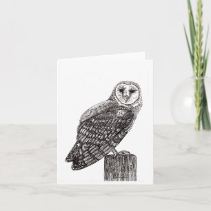 Barn Owl Blank Note Card
