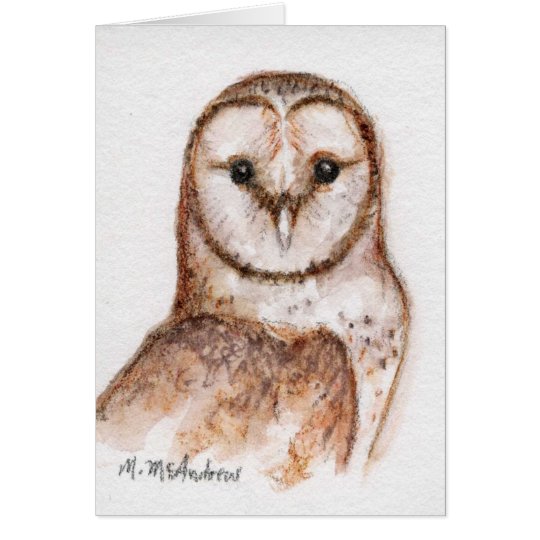 "Barn Owl" Card