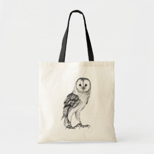 Barn Owl - Drawing In Black Pen Tote Bag