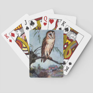 Barn Owl, Farmhouse and Barn Playing Cards