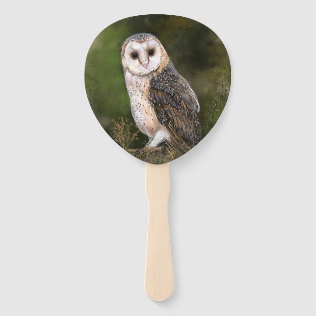 Barn Owl Hand Fan (Back)