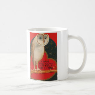 Barn Owl Heart Tree Stars Valentine Coffee Mug
