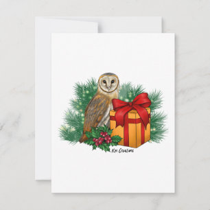 Barn owl - holiday card