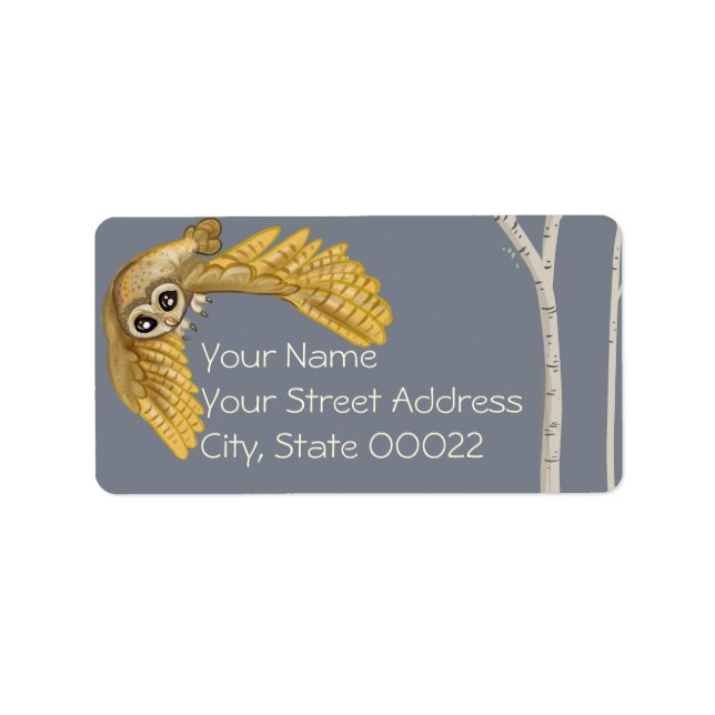 Barn Owl in Flight~ adress labels (Front)