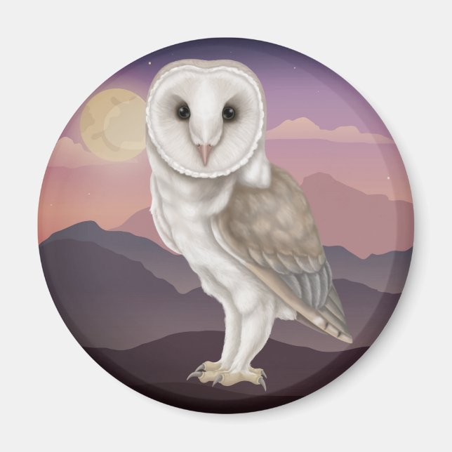 Barn Owl Magnet (Front)