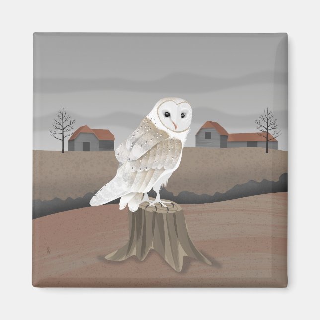 Barn Owl Magnet (Front)