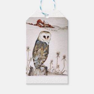 Barn Owl on the hunt Gift Tags